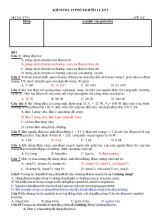 Giáo án Kiểm tra 15 phút khối 11 lần 2
